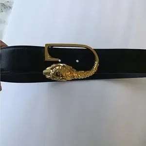 Gucci | Accessories | Gucci Leather Belt With Golden Tiger 